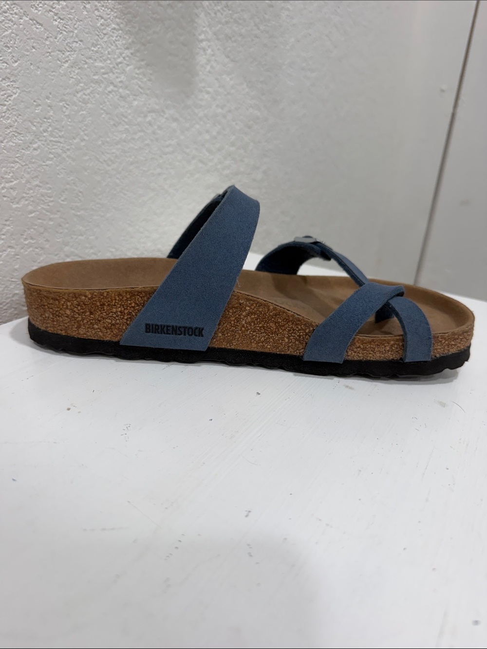 Birkenstock 7/37 Women’s Elemental Blue Two-Strap Adjustable Sandals - Picture 6 of 10